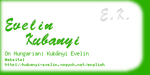 evelin kubanyi business card